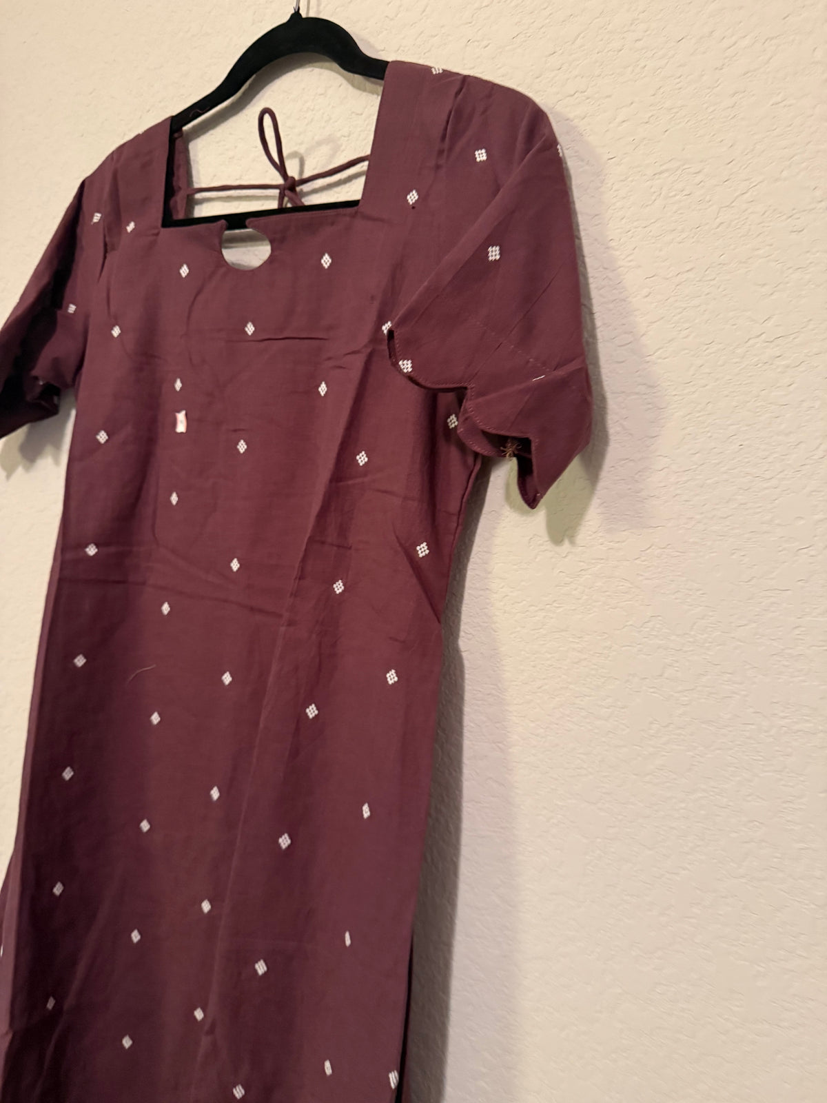 Plum Cotton A-line Customized Coord Set