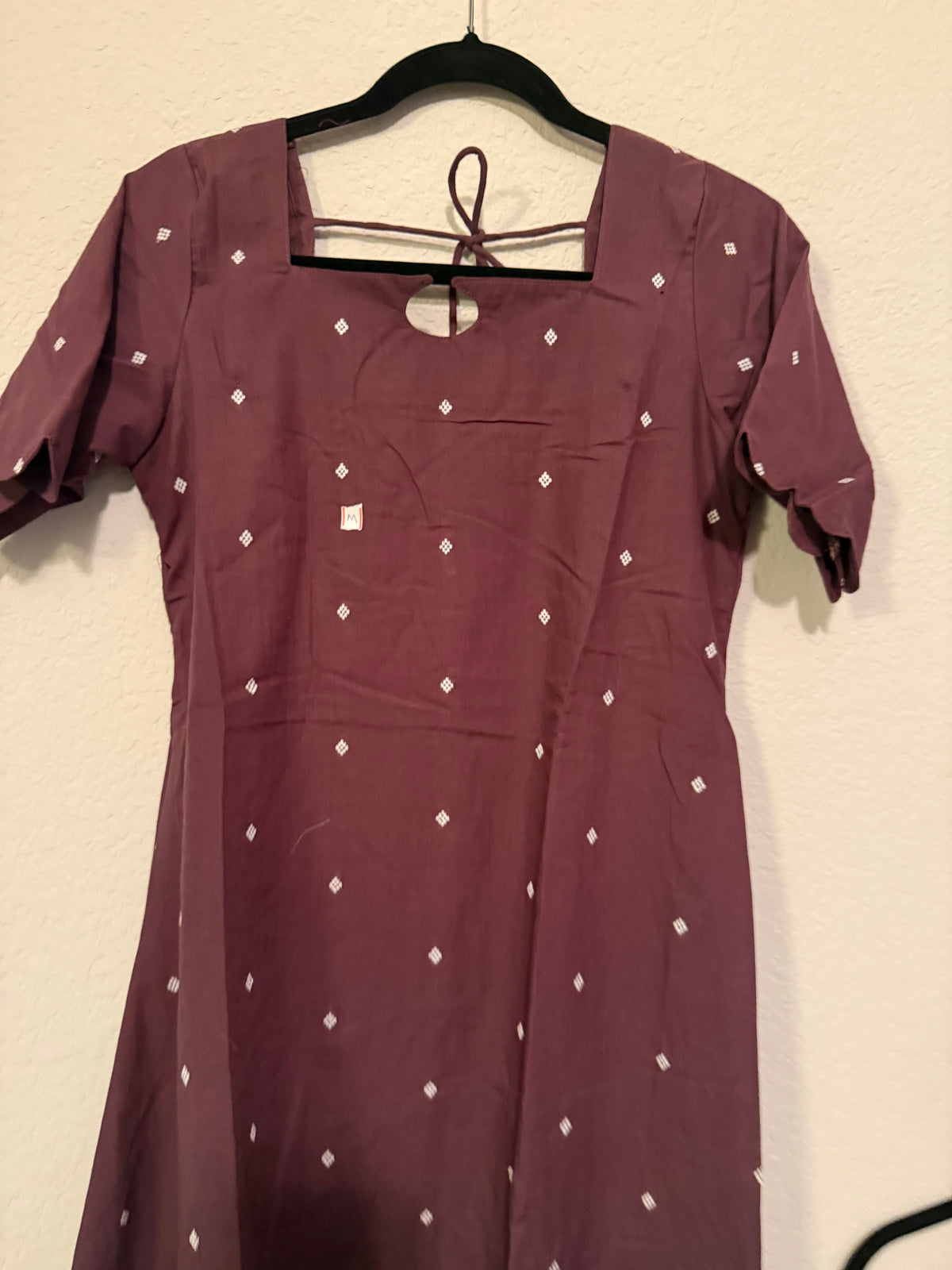 Plum Cotton A-line Customized Coord Set