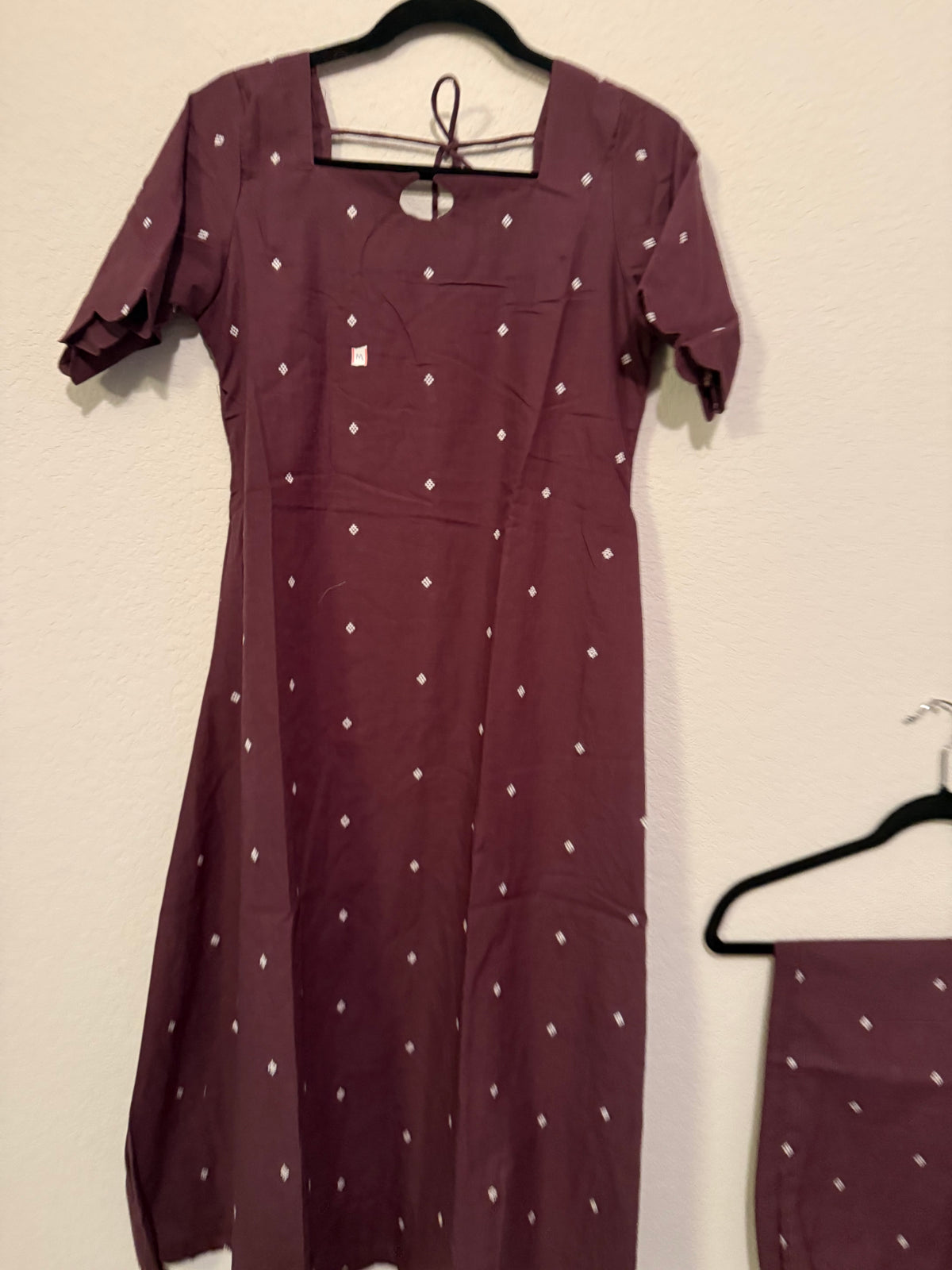 Plum Cotton A-line Customized Coord Set