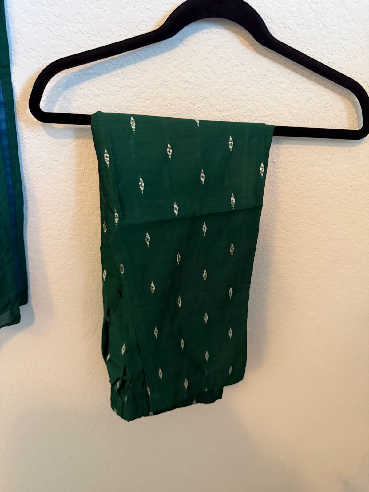 Green Raw Silk Customized Festive Coord Set