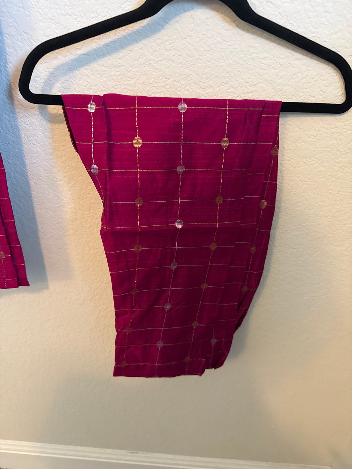 Pink Raw Silk Customized Festive Coord Set