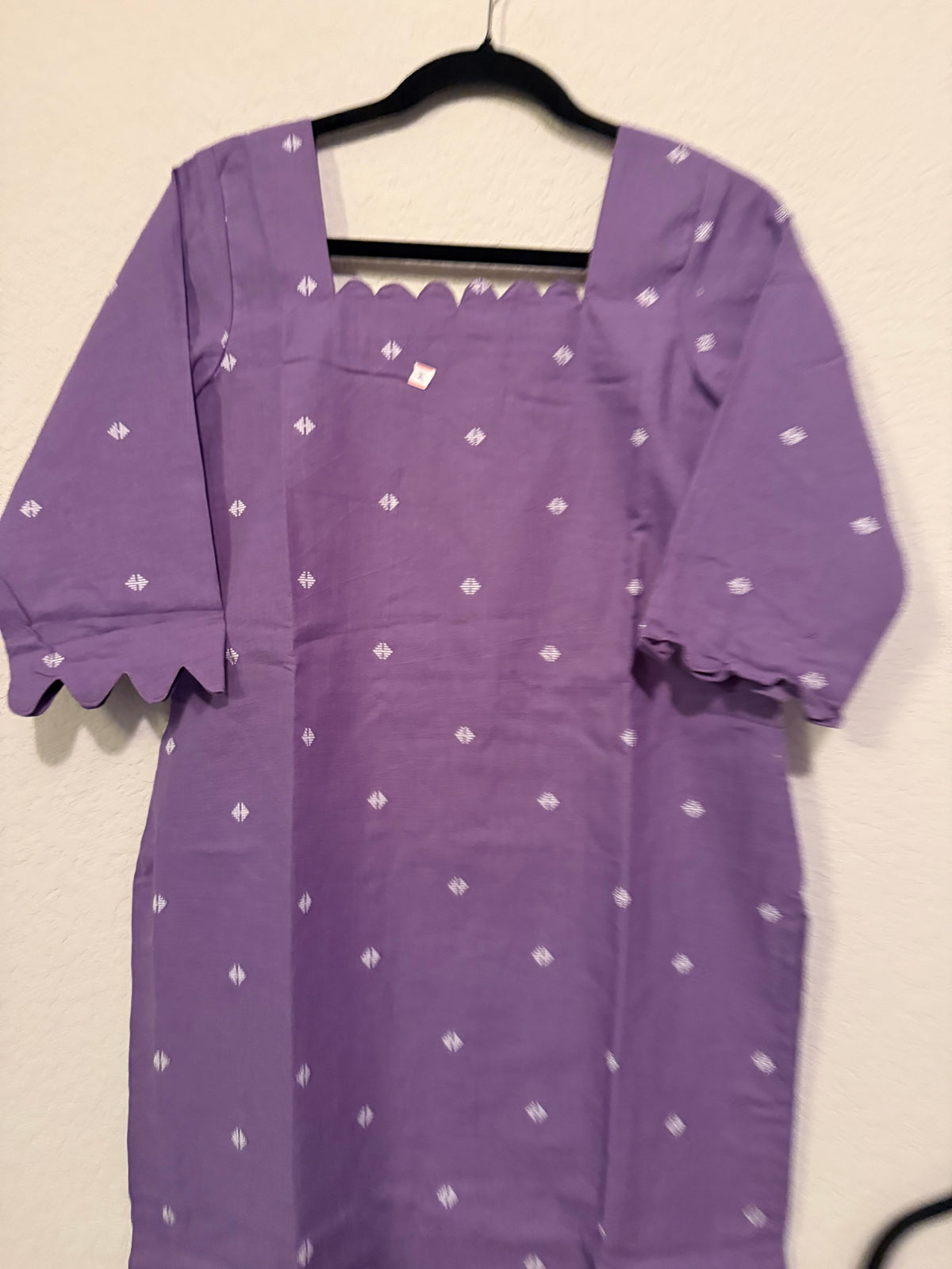 Lilac Cotton Straight Cut Customized Coord Set