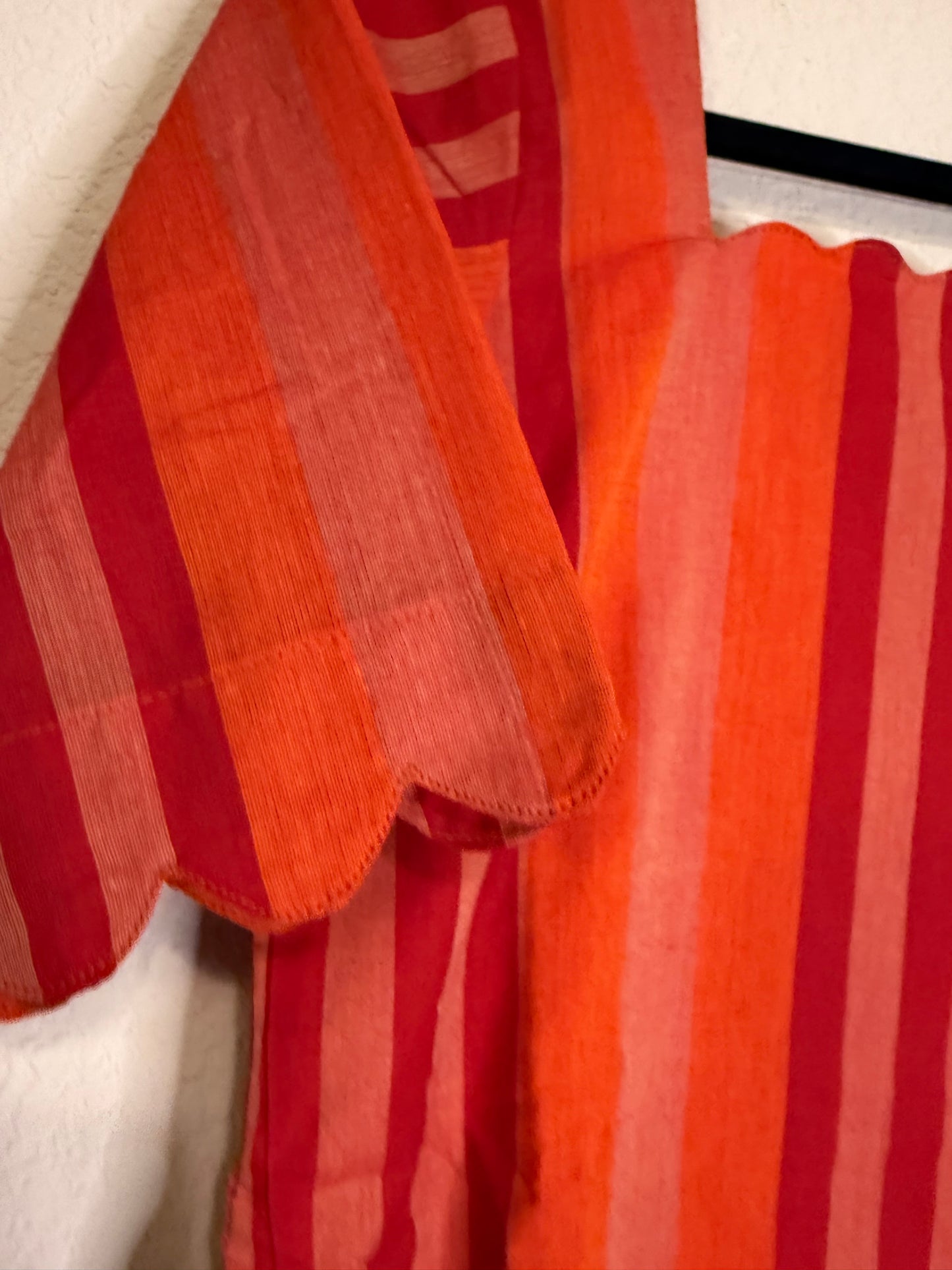 Orange Cotton Straight Cut Customized Coord Set