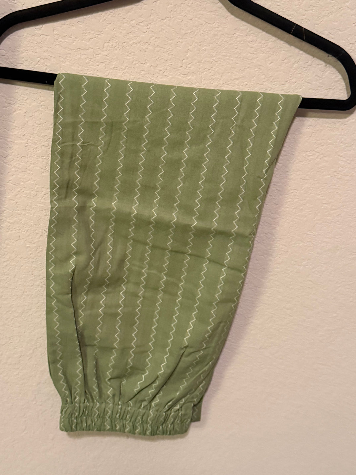 Green Cotton A-line Customized Coord Set