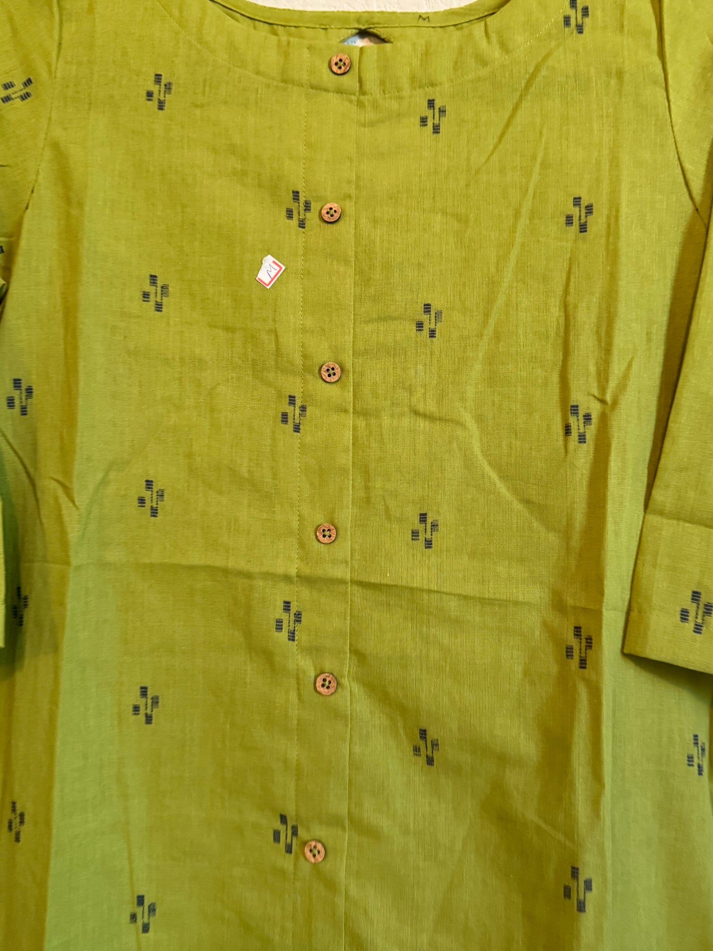 Green Cotton A-line Customized Coord Set