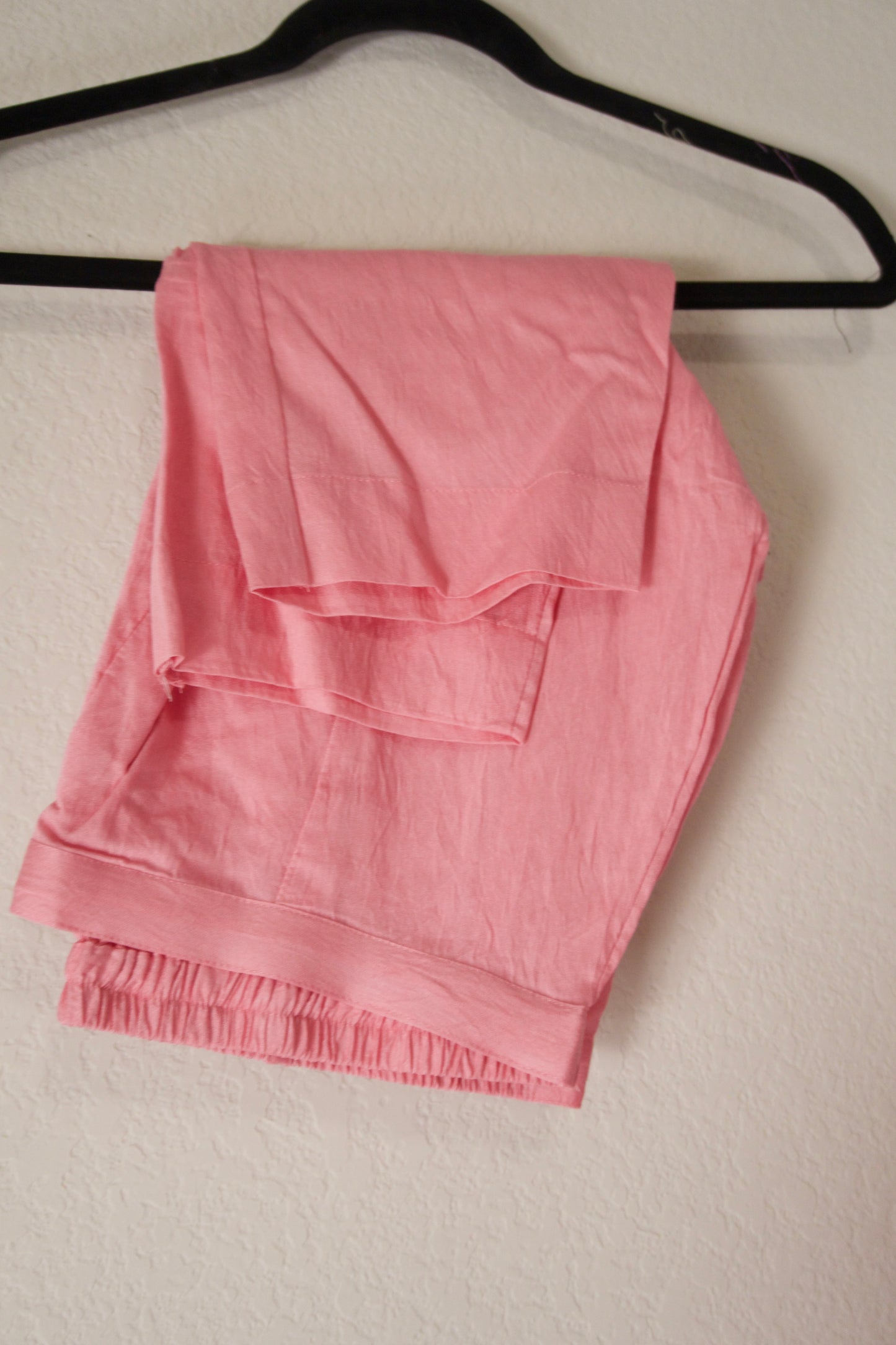 Baby Pink Mulchanderi A-line customized kurti set