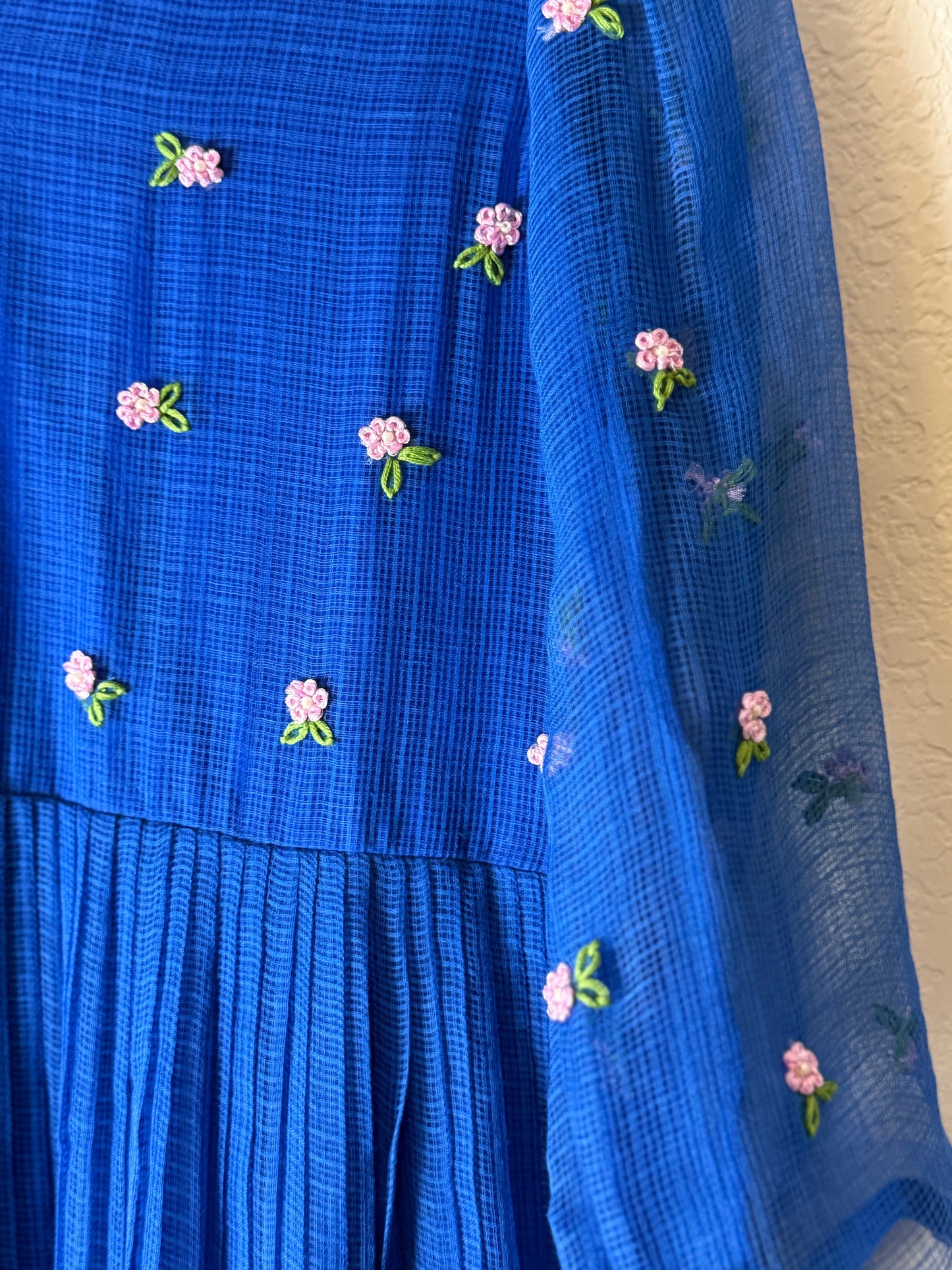Blue Kota Embroidered Dress