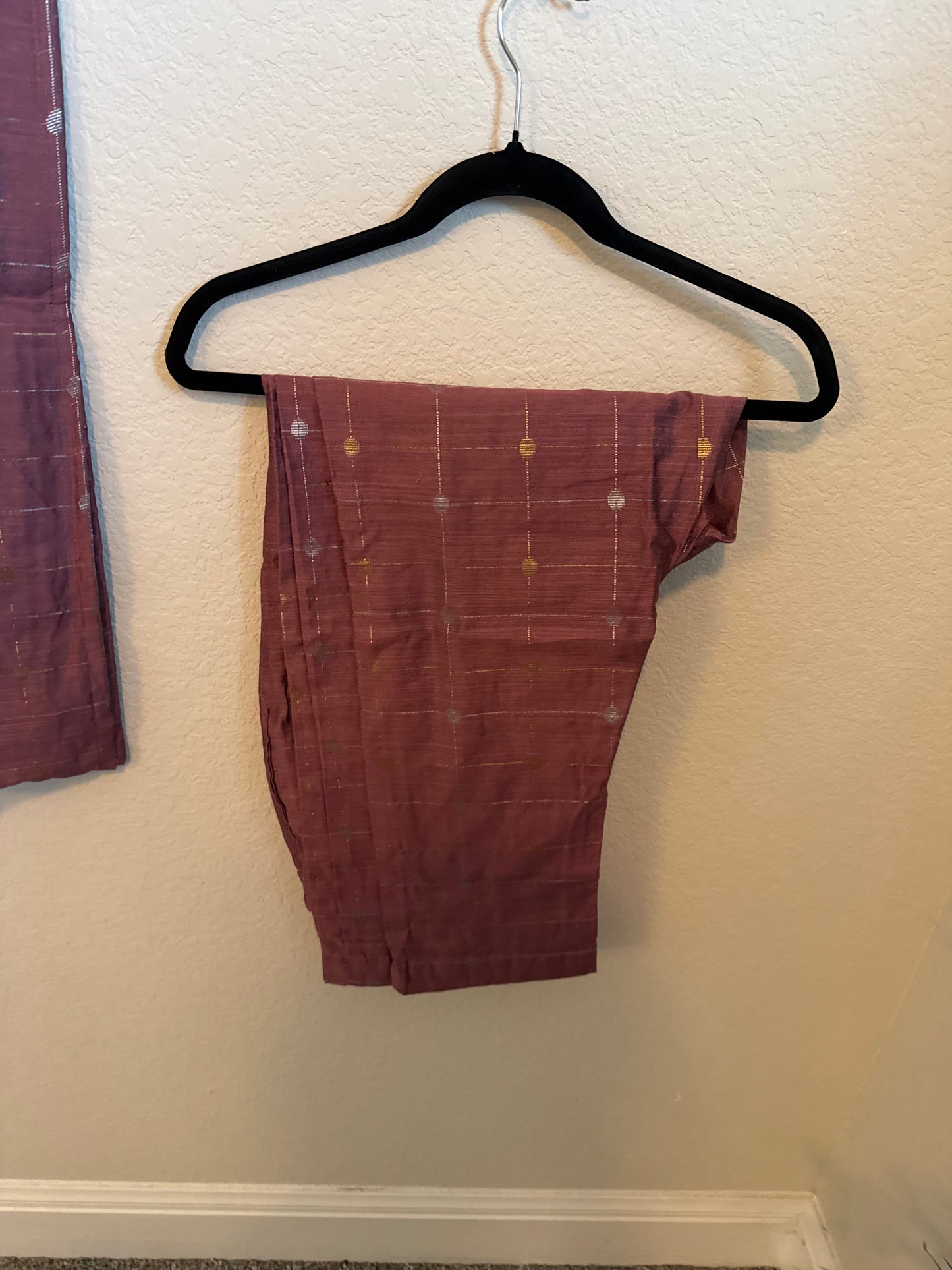 Mauve Raw Silk Customized Festive Coord Set