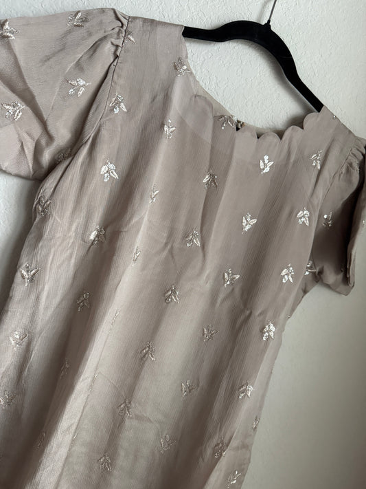 Pastel Gray Customized Coord Set – Designer Kurti with Pant | Elegant Everyday Indian Wear