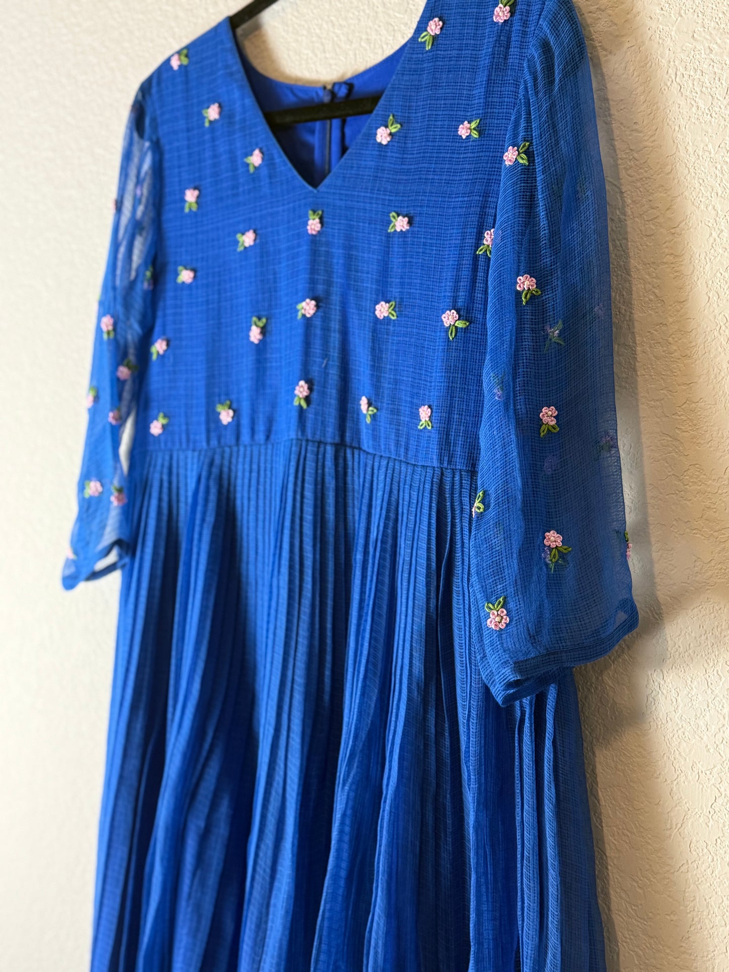 Blue Kota Embroidered Dress